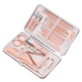 23PCS Manicure Set with Case Professional Pedicure Set Nail Clipper Stainless Steel Salon Grooming Kit Nail Care