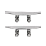 2 Pieces Marine Grade 316 Stainless Steel Open Base Boat Deck Cleat - 5 Inch , Boat Mooring Accessories Marine Hardware