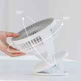 Table Clip Dual-purpose Fan 4000 MAh Large Capacity Long Battery Life Desk Fan Silent Operation With Four Wind Speeds