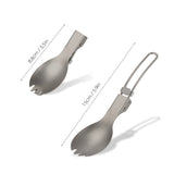New Lightweight Titanium Flatware Set Folding Spork Spoon Water Cup Mug Tableware Outdoor Cookware Dinner for Travel Camping
