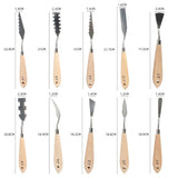 10pcs Stainless Steel Palette Scraper Paint Knives Blade for Artist Oil Acrylic Painting Tools