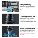 25V Cordless Electric Drill Electric Screwdriver 3/8-Inch 2-Speed Powerful Tool Screwdriver Drill with Battery & Adapter Box