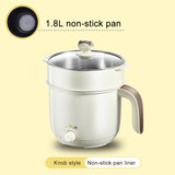 220V Multifunctional Electric Cooker Heating Pan Electric Cooking Pot Machine Hotpot Noodles Rice Eggs Soup double Steamer
