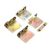 4pcs/set Cold Rolled Steel Bed Bracket Wood Board Connector Thicken Heavy Fixed Bed Corner Hinge Furniture Hardware Accessories