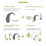 Cofoe Intelligent BTE hearing aid digital Portable Sound Amplifier dual channel noise reduction for Severe hearing loss Ear Care