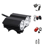 LEDX2 Bicycle Light Taillight Set Outdoor Cycling Lighting Glare 3 Hours Headlight M2 Mountain Bike Light