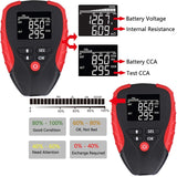 Digital 12V Car Battery Tester Pro With Ah Mode Automotive Battery Load Tester And Analyzer Of Battery Life Percentage,Voltage,