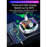 Car Bluetooth-compatible V5.0 MP3 Player 12~24V Car Charger PD Fast Charging Multifunction FM Transmitter Charger Adapter