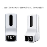 K9 1000ml Automatic Sensor Free Hand Soap Dispenser Infrared Thermometer Integrated Sanitizer Machine Bathroom Hotel Accessor