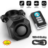 Wireless Waterproof Bike Vibration Alarm USB Charging Remote Control Motorcycle Electric Bicycle Security Burglar Alarm