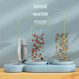 Automatic Cat Bowl Water Dispenser Water Storage Pet Dog Cat Food Double Bowl Food Container with Waterer Pet Waterer Feeder