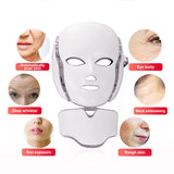 7 Colors Facial Mask Photon Therapy Skin Rejuvenation Brightening Shrink Pores Device Light Anti Acne Tighten Skincare Tool