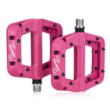 MTB Bike Pedals Non-Slip Mountain Bike Pedals Platform Bicycle Flat Pedals 9/16 Inch Nylon Fiber Mountain Bicycle Pedals mtb