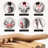 4Pcs Scraping Stick Beech Wood Back Shoulder Neck Waist Leg Massage Tools Fat Burner Meridian Brush Slim Cellulite Massager Rod