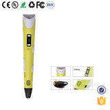 3D Pen Digital Display Intelligent 3D Printer Pen High Temperature Graffiti Painting Pens Creative Toy Birthday Gift For Kids