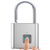 Smart Padlock Quickly Unlock Zinc Alloy Metal Self-imaging Chip 10 Fingerprints Keyless USB Charging Door Lock Fingerprint