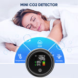 3 in 1 Lightweight Carbon Dioxide Detector Air Quality Monitor Temperature Humidity Air Analyzer for CO2 Digital CO2 Meter Home