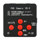 48MP 2K 1080P USB HDMI Digital Industrial Video Microscope 180X 300X C Mount Lens For Phone PCB Soldering
