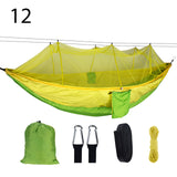 2 Person Portable Outdoor Camping Hammock with Mosquito Net High Strength Parachute Fabric Hanging Bed Hunting Sleeping Swing