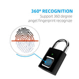 Keyless USB Rechargeable Fingerprint Smart Padlock Quick Unlock Zinc Alloy Door Loker Box Keyed Door Lock Home Security
