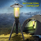 Outdoor USB Rechargeable Flashlight Waterproof Camping Tent Light Magnetic Work Light with Tripod for Camping Emergency