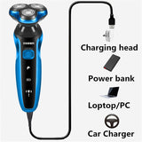 Electric Shaver Rechargeable Electric Razor Shaving Machine Cleaning Beard Razor for Men Wet and Dry Waterproof Washable ZN1159