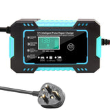 Car Battery Charger 12 6A Touch Screen Pulse Repair LCD Battery Charger For Car Motorcycle Lead Acid Battery Agm Gel Wet