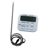 Digital Kitchen Thermometer LCD Display Long Probe for Grill Oven Food Meat Cooking Alarm Timer Measuring Tools