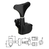2+2 Sealed Bass Guitar Tuning Pegs Keys 2R2L Machine Head Tuners for Precision Bass and Jazz Bass, Black