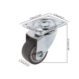 4pcs Mini Small Casters 1 Inch TPE rubber Super Mute Wheels For Bookcase Drawer Flower Racks