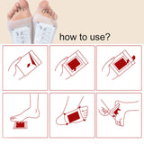 Chinese Medicine Detox Foot Patches Mat Toxins Feet Slimming Herbal Cleansing Body Health Adhesive Lozenges 50 Pieces In Box