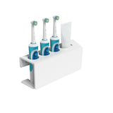 Home Decor Wall Mounted Large Capacity Save Space Multi Holes Toothpaste Rack Anti Dirty Electric Toothbrush Holder Easy Install
