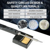 SEQURE Mini Electric Soldering Iron with LED Digital Display Intelligent Soldering Iron Kit with 19V Power Supply Adapter Black