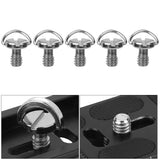 5pcs Screw 1/4 Camera Screws For Quick Release Plate 1/4 Inch Folding C-Ring Adapter Tripod Monopod Camera Screw