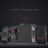 2022.Home Theater Multimedia Bluetooth Speaker Desktop Subwoofer Speaker USB 3.5 Mm Connection Laptop Soundbar 3D Stereo Music