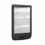 BK-6025 6 Inch E-Book Reader 800x600 Resolution E-Ink Screen Glare-Free with USB Cable PU Cover Built-In Light 4GB Memory Storag