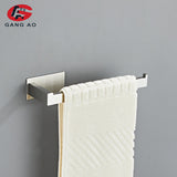 Stainless Steel Silver Bathroom Hardware Set Towel Rack Toilet Paper Holder Towel Bar Hook Bathroom Accessories Don't Drilling