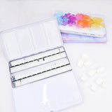 48 Grids Color Palette Painting Storage Iron Tins Paint Tray Box with Half Pans and Full Pans For Watercolor/Oil/ Acrylic Paints