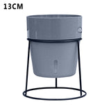 Office With Iron Stand Indoor Decorative Simple Garden Flowerpot Set Vase Self Watering Home Green Planter Balcony Nordic Style