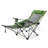 2in 1 Folding Picnics Camping Chair Portable Adjustable Reclining Lounge Chair Fishing Chair with Removable Footrest Beach Chair