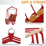 Hammock Chair Swing Colourful Striped Seat Porch Indoor Hanging Hammock Beach Outdoor Swing Chair