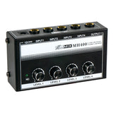 MH400 guitar Microphone ts 6.35 mm 1/4”jack 4 in to 1 Professional Ultra Low Noise Audio Sound Mixer Amplifier for Keyboards Mix