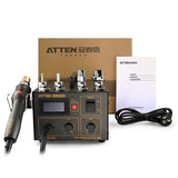 ATTEN AT850D Hot Air Rework Station with accurate and stable temperature, ESD safe, suitable for QFP, PLCC, SOP, BGA, etc