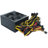 EU Plug Mining Power Supply 1800W Support 8 GPU Cards, For ETH Bitcoin Ethereum Miner With Power Cable