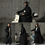 2020 Hot Sale EVA Raincoat Ladies / Men Zip Hooded Poncho Motorcycle Bike Raincoat Long Style Raincoat