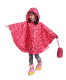 Freesmily Kids Stylish Rain Poncho Waterproof Rain Jacket Coat For Girls Boys