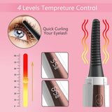 Electric Heated Eyelash Curler Rechargeable Makeup Eyelash Curler Curling Eyelashes Tools 24 Hours Long Lasting Eyelashes Curl