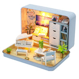 CUTEBEE DIY Dollhouse Kit Wooden Doll House Miniature House Furniture Kit Casa Music Led Toys for Children Birthday Gift A68B