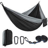 With Tree Straps Camping Hammock Quick Drying Hiking Breathable Beach Easy Set Up Travel Wear Resistant Nylon Lightweight
