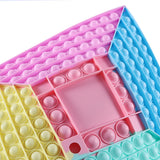 New Silicone Square Chessboard Push Bubble Board Autism Toy Kids Sensory Toy poped kids gift brinquedo anti estresse